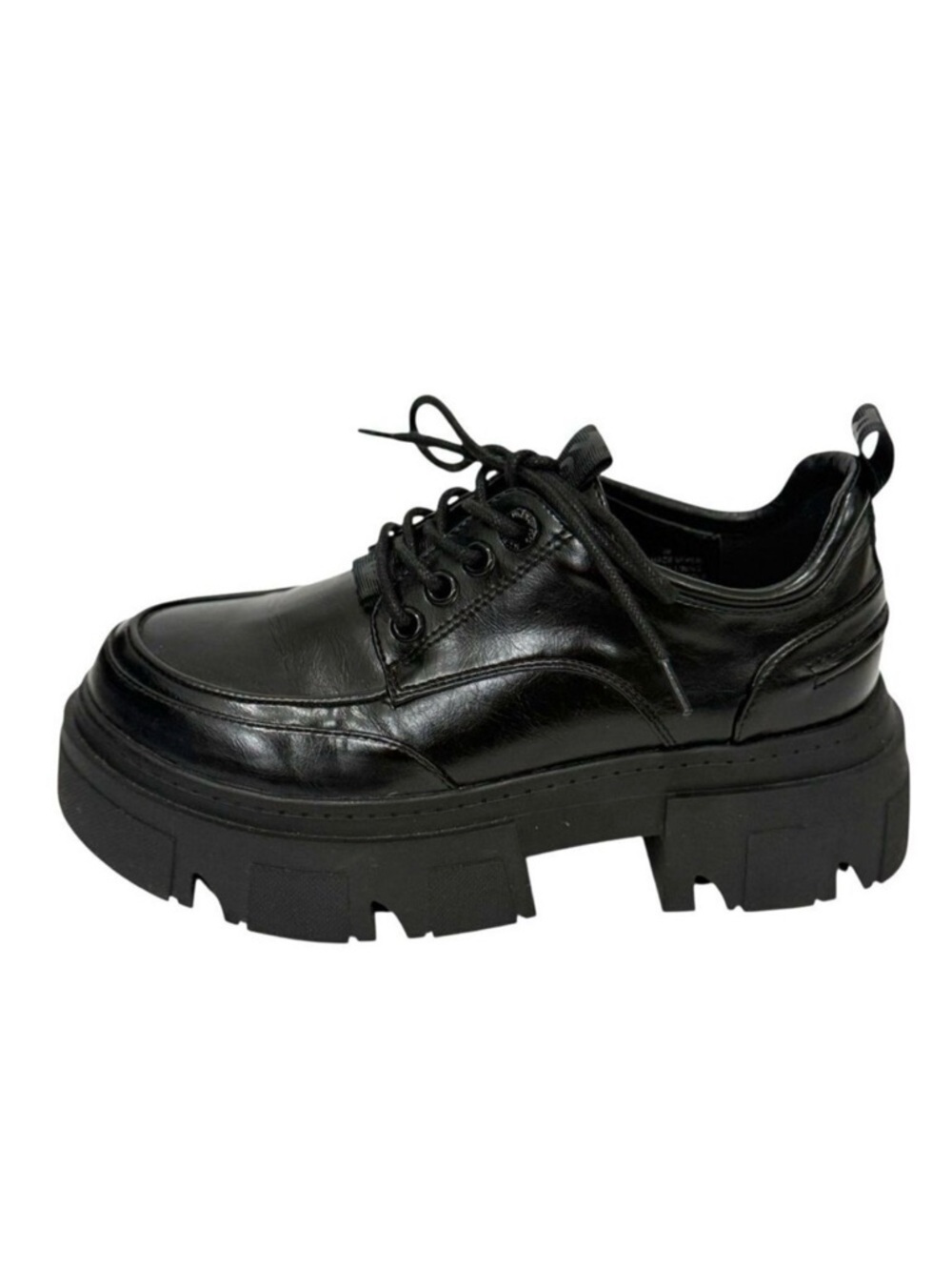 KG Kurt Geiger Women's Black Vegan Chunky Platform Loafers Lug Sole Size 36 US 6